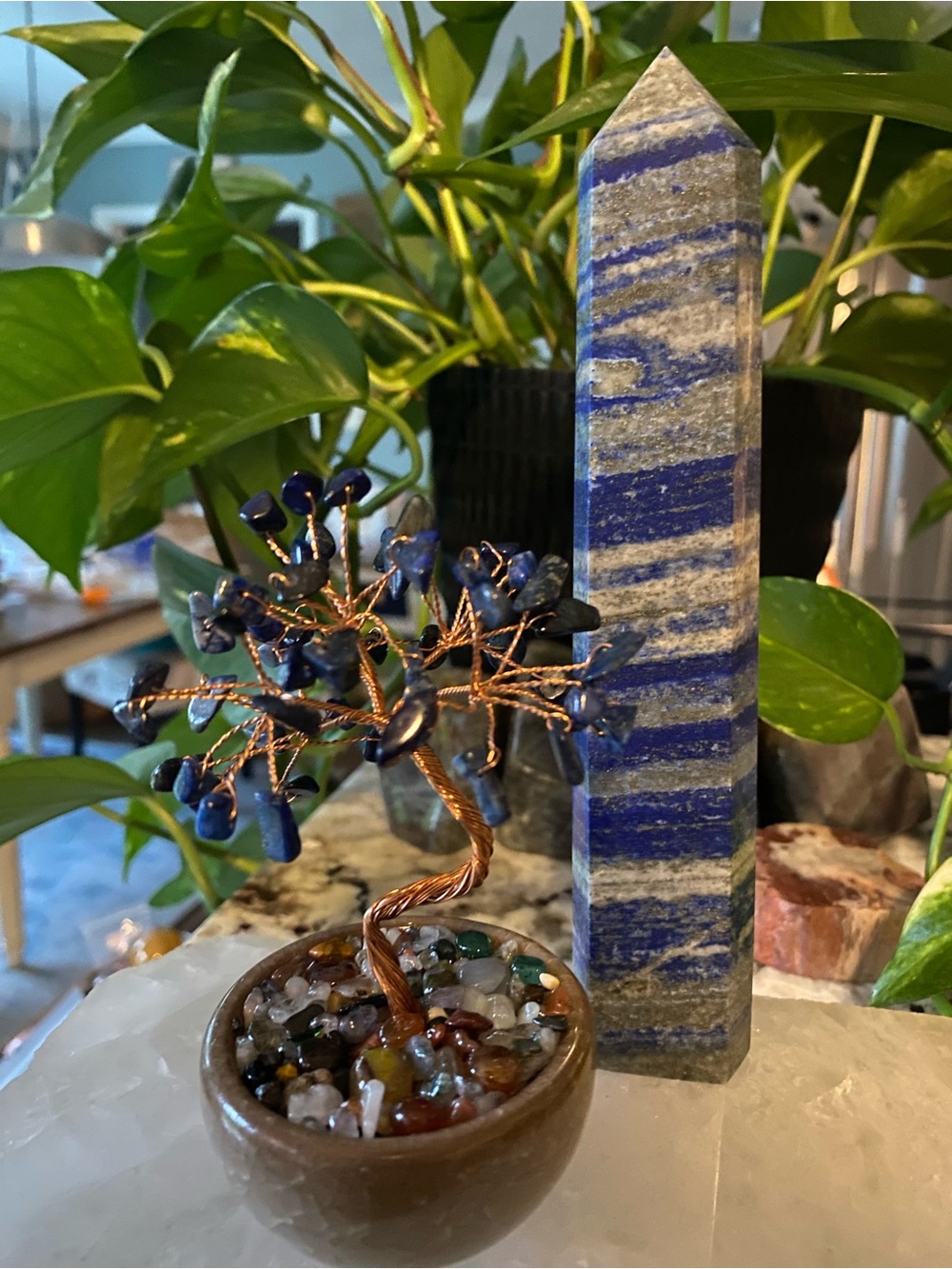 💙✨ 7+ Inch Lapis Lazuli Tower — Wisdom, Truth & Inner Power ✨💙